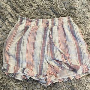 flowy american eagle shorts with strips in size small